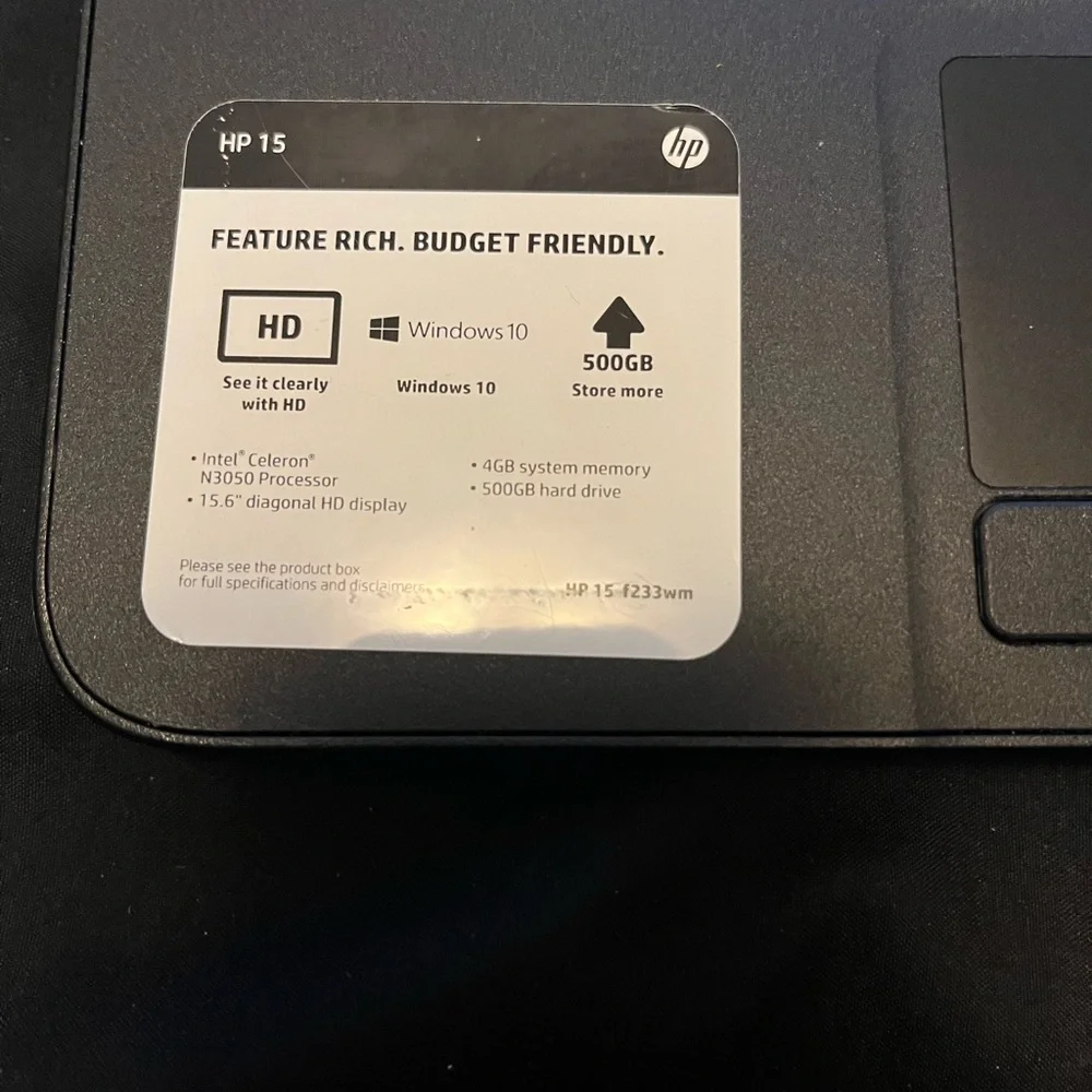HP 15.6 Laptop